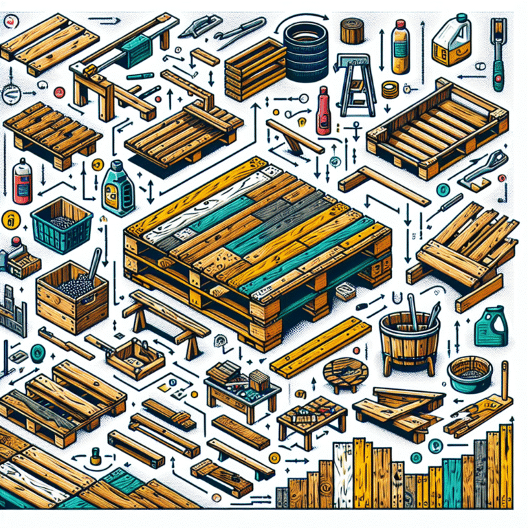 como fazer mesa de paletes com materiais reciclados