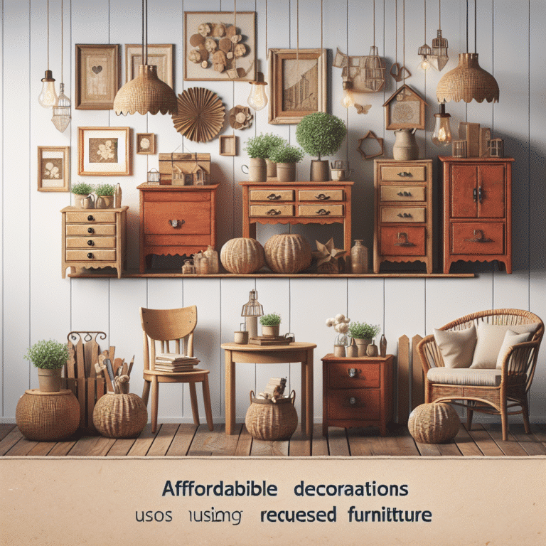 decoração barata com móveis reciclados