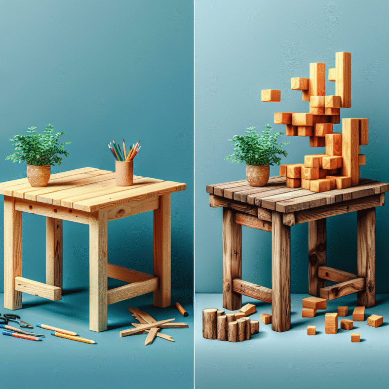 transformação de mesa de madeira simples e criativa