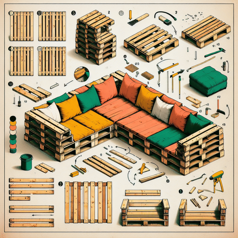 passo a passo para montar sofá reciclado de pallets