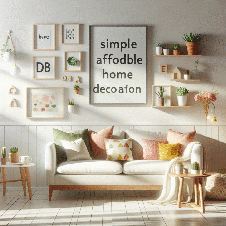 dicas de decoração simples e barata