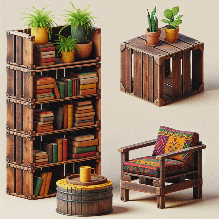 tutoriais simples para criar móveis reciclados em casa