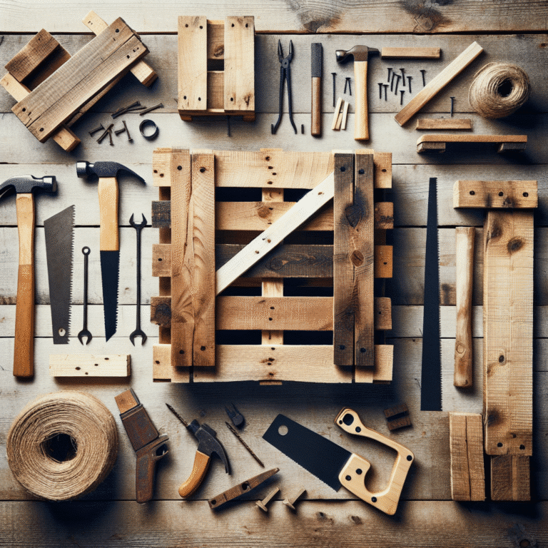 como fazer uma mesa de paletes de forma fácil