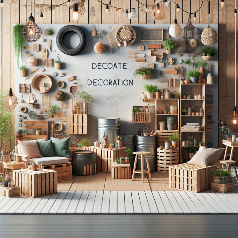 ideias de decoração sustentável com móveis reciclados