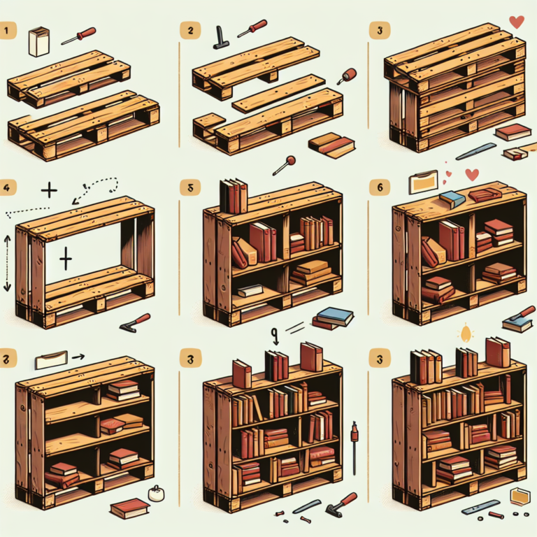 passo a passo: estante feita de pallets