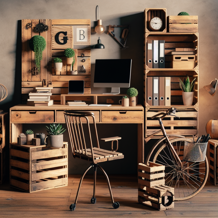 móveis reciclados para escritório: funcionalidade e estilo
