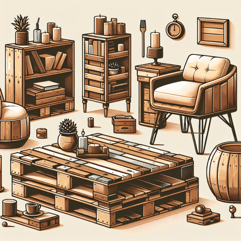 móveis de paletes transformados em itens exclusivos