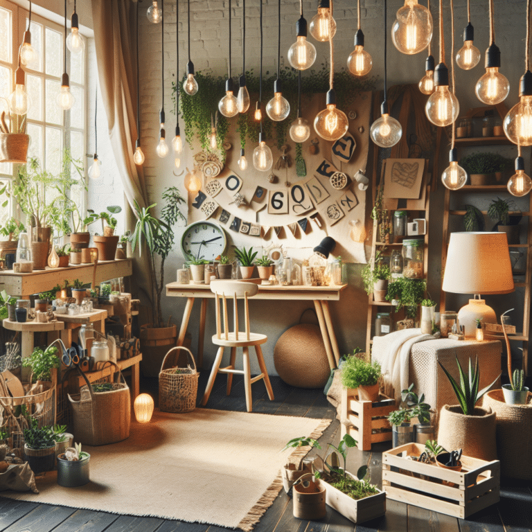soluções criativas e baratas para uma decoração sustentável.