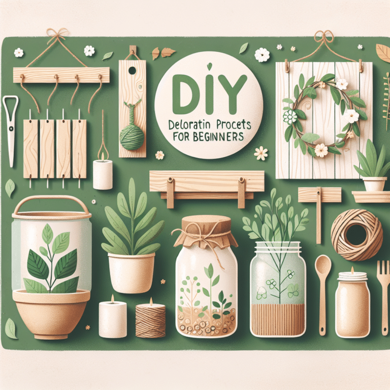 projetos de decoração sustentável DIY para iniciantes