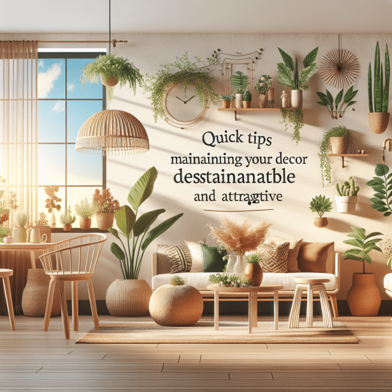 dicas rápidas para manter sua decoração sustentável e atraente