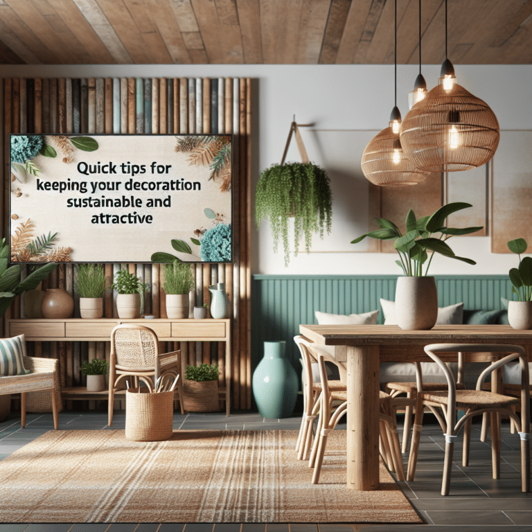 dicas rápidas para manter sua decoração sustentável e atraente